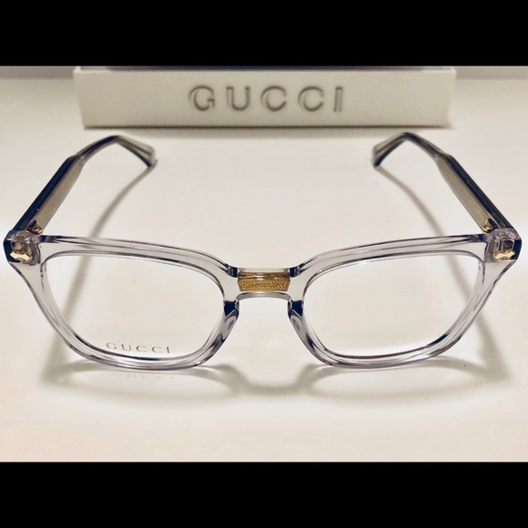 Gucci Eyeglasses Transparent Crystal, Gold 50mm - Picture 6 of 8